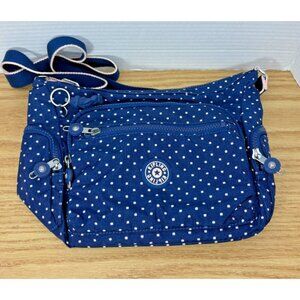 Kipling Purse - Blue With Polka Dots - SHOULDER/CROSSBODY BAG "Soft Dot Blue"